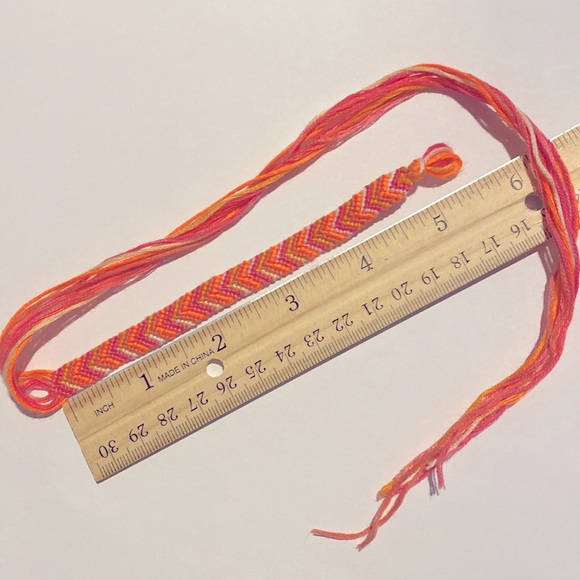 Hand Crafted String Bracelet Warm Colors Very interesting Design - Picture 5 of 6